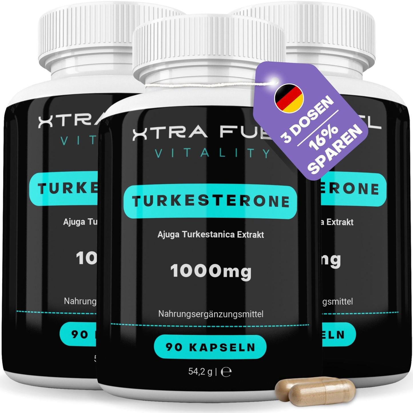 Turkesterone Kapseln - 1000mg Ajuga Turkestanica - Beliebt im Bodybuilding