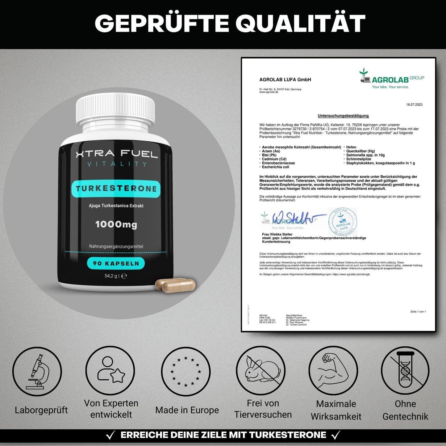 Turkesterone Kapseln - 1000mg Ajuga Turkestanica - Beliebt im Bodybuilding