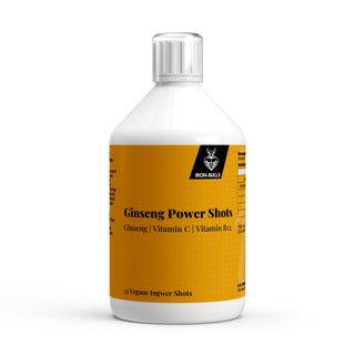 Ginseng Power Shots – 500 ml | Natürlicher Energy Booster mit Koffein, Ginseng & B12