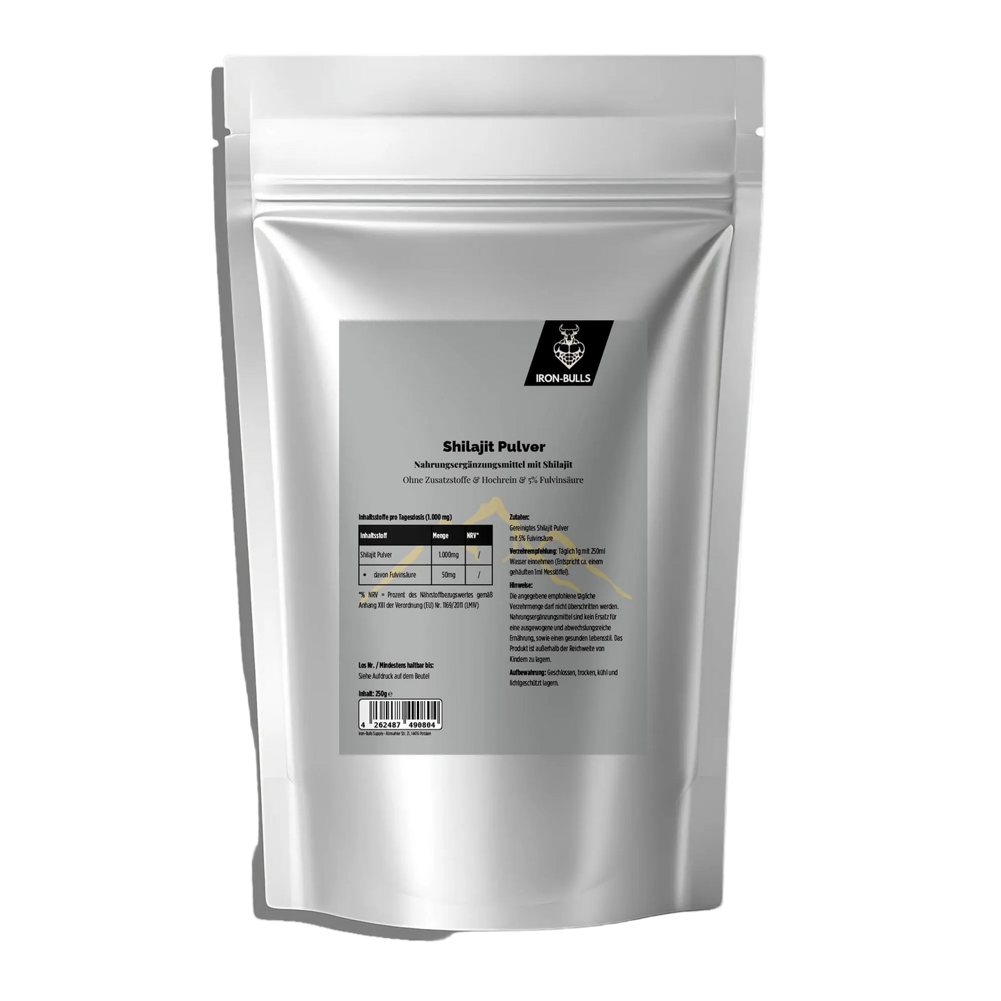 Shilajit Pulver – 5 % Fulvinsäure – 250g | Iron Bulls