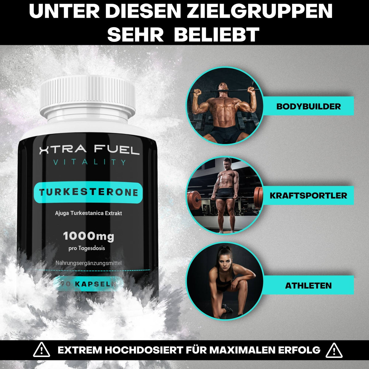 Turkesterone Kapseln - 1000mg Ajuga Turkestanica - Beliebt im Bodybuilding