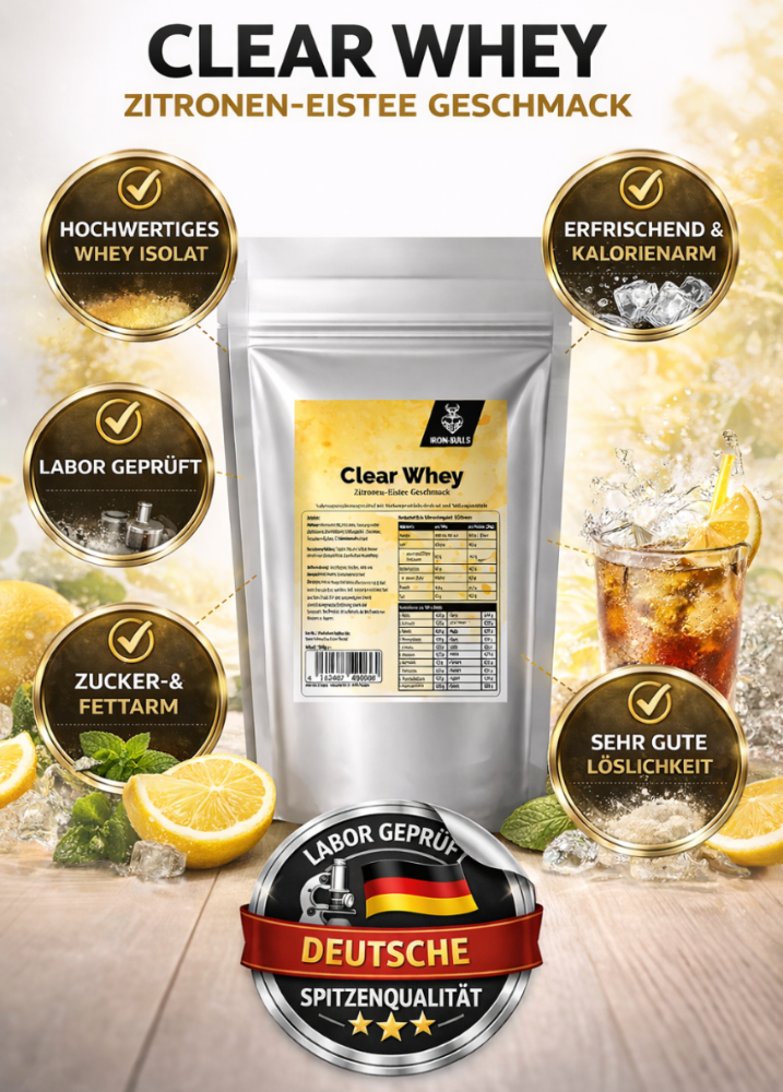 Clear Whey Protein Eistee Zitrone - 500g