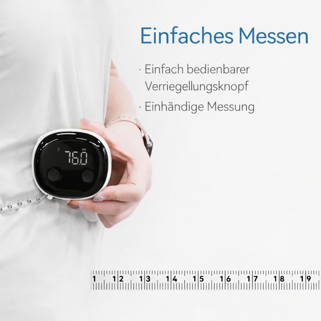 Intelligentes Körpermaßband mit APP, Bluetooth-Körpermaßband für Fitness, Gewichtsverlust, Messung, LED-Anzeige