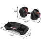 Verstellbare Hantel 24kg 52.5lbs Fitnessgeräte Training Armmuskeln Hantel Set - einstellbares Heimtraining Set