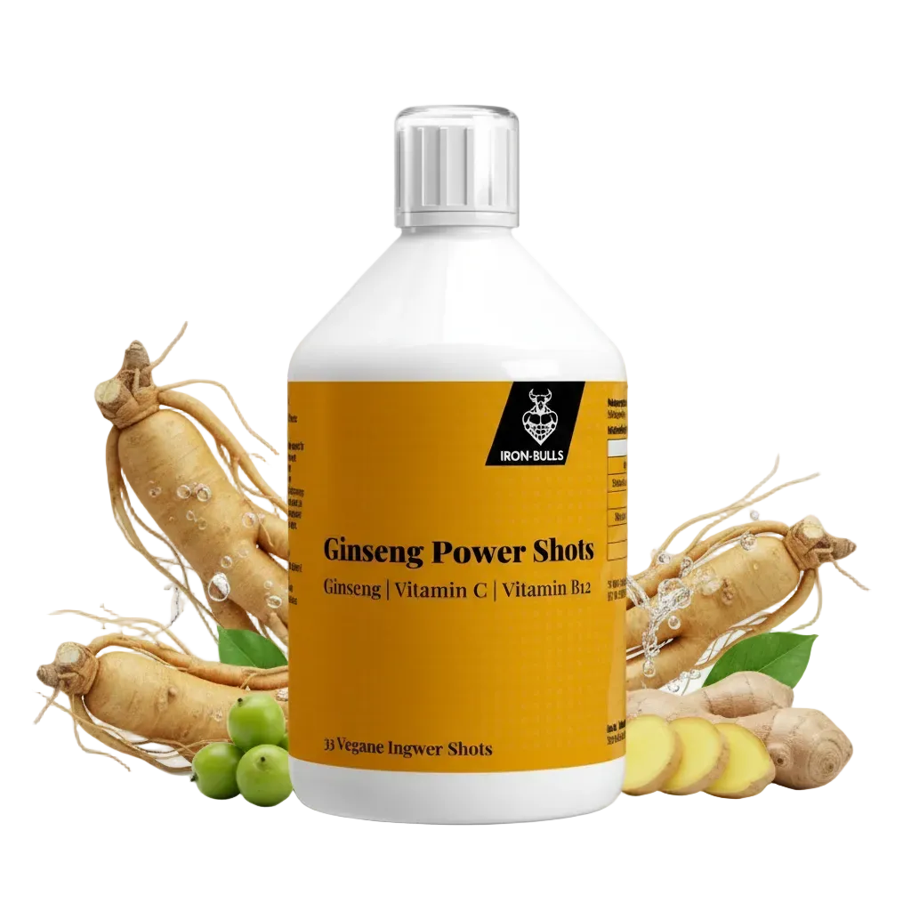 Ginseng Power Shots – 500 ml | Natürlicher Energy Booster mit Koffein, Ginseng & B12